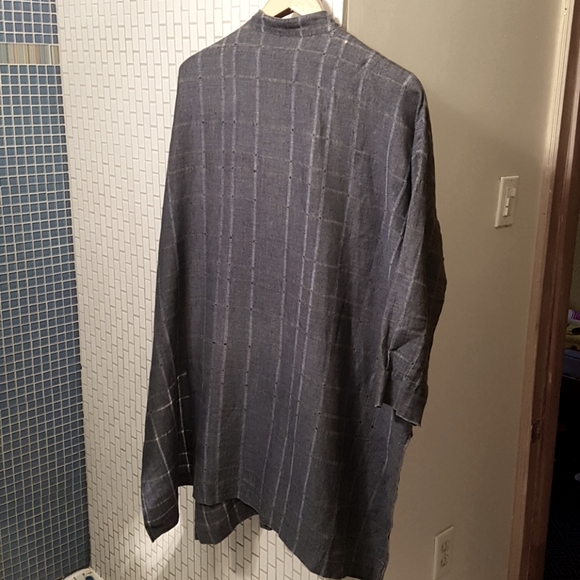 COPY - Eskandar denim colour linen tunic - Picture 2 of 5